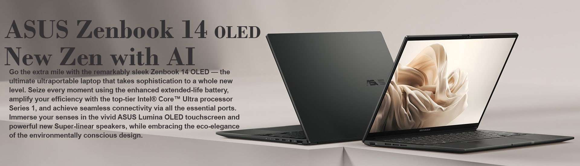 Asus Zenbook OLED Q415 Intel Core Ultra Processor Series 1 in Pakistan at myitstore.com.pk September 24